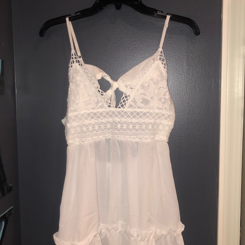 white lace dress